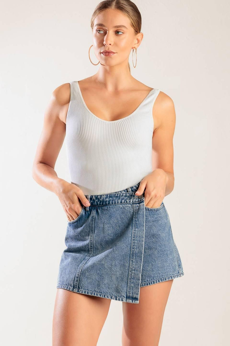 BY CHANCE DENIM SKORT - Glamourous Grace