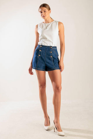 DRIVE-IN MOVIE DENIM SHORT - Glamourous Grace