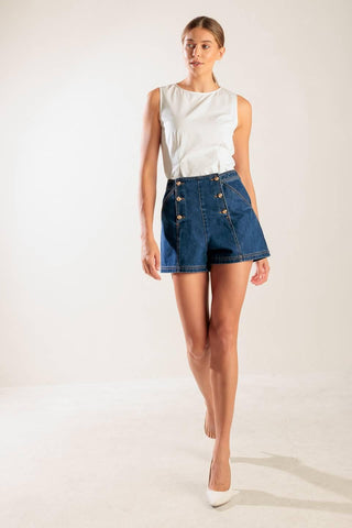 DRIVE-IN MOVIE DENIM SHORT - Glamourous Grace