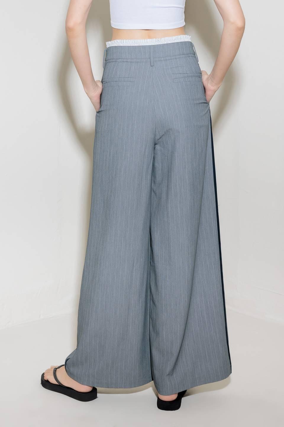 SMILE BRIGHT IN GREY WOVEN PANTS - Glamourous Grace