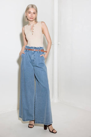 KISSED BY SUNLIGHT DENIM PANTS - Glamourous Grace