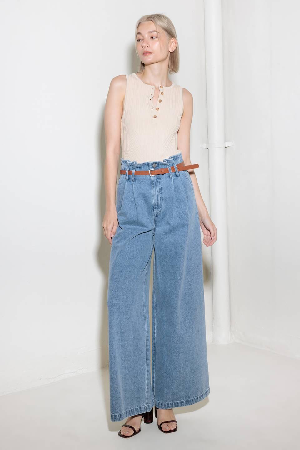 KISSED BY SUNLIGHT DENIM PANTS - Glamourous Grace