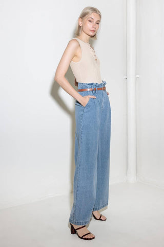 KISSED BY SUNLIGHT DENIM PANTS - Glamourous Grace