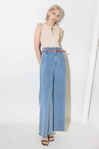 KISSED BY SUNLIGHT DENIM PANTS - Glamourous Grace