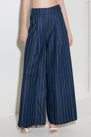 HOLD JOY IN INDIGO WOVEN PANTS