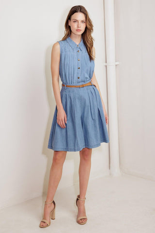 SERENITY HILL CHAMBRAY SHORT - Glamourous Grace