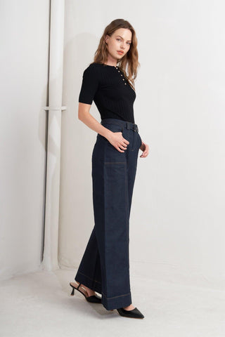 URBAN PANEL DENIM PANTS - Glamourous Grace