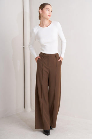 MONDAY FLOW BROWN WOVEN PANTS - Glamourous Grace
