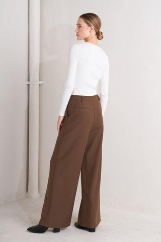 MONDAY FLOW BROWN WOVEN PANTS - Glamourous Grace