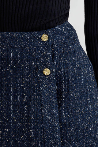 PARISIAN NAVY TWEED SKORT - Glamourous Grace