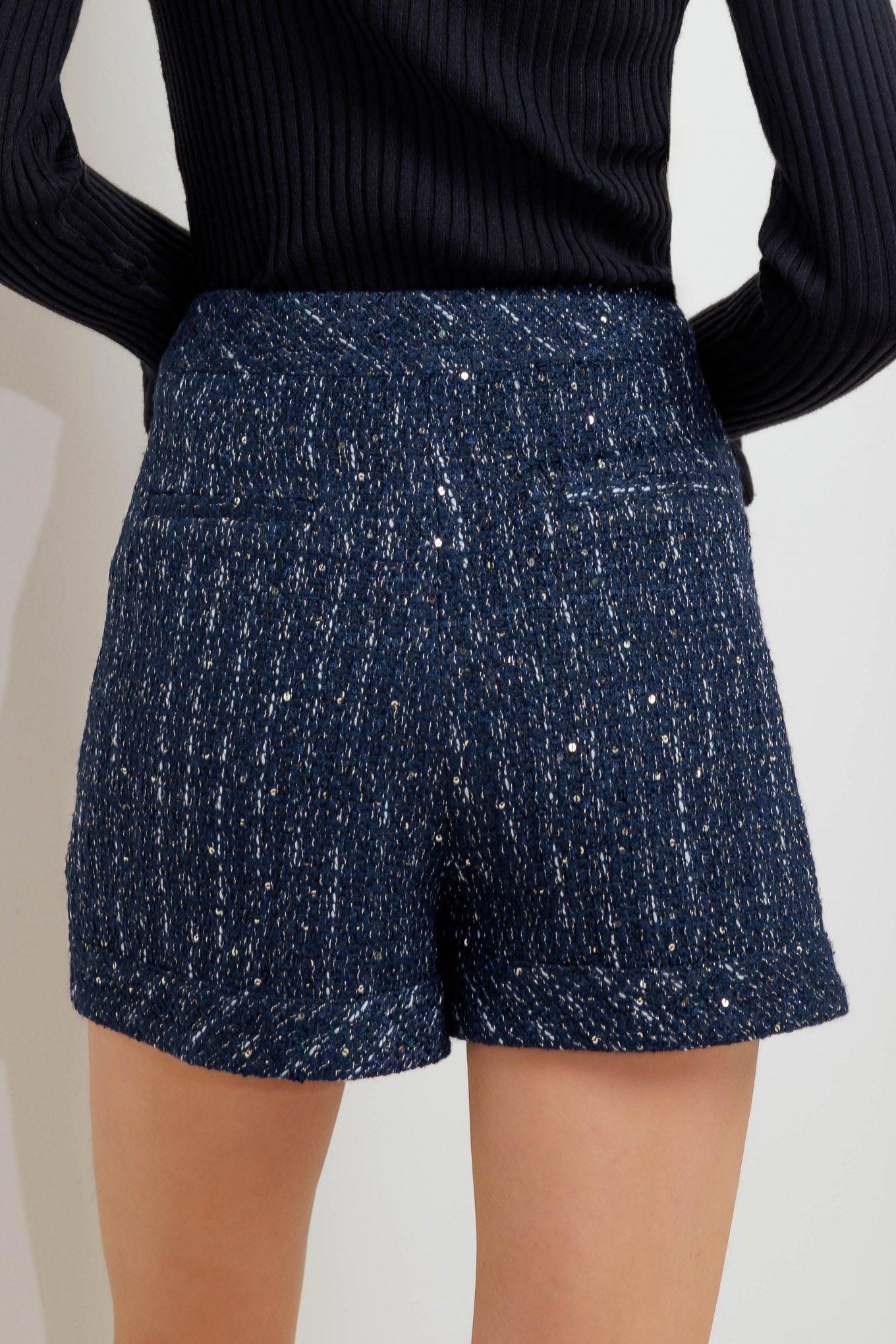 PARISIAN NAVY TWEED SKORT - Glamourous Grace