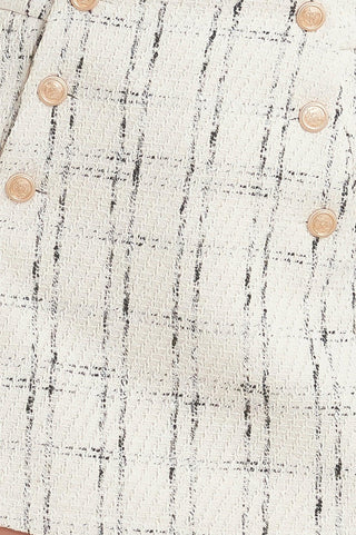 PARIS BOUND WOVEN TWEED SKORT