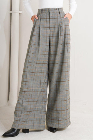 NEW AGE WOVEN PLAID PANTS - Glamourous Grace