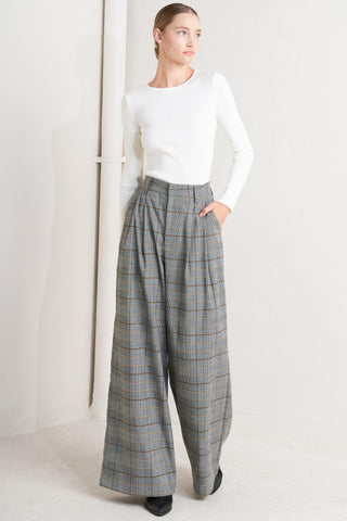 NEW AGE WOVEN PLAID PANTS - Glamourous Grace