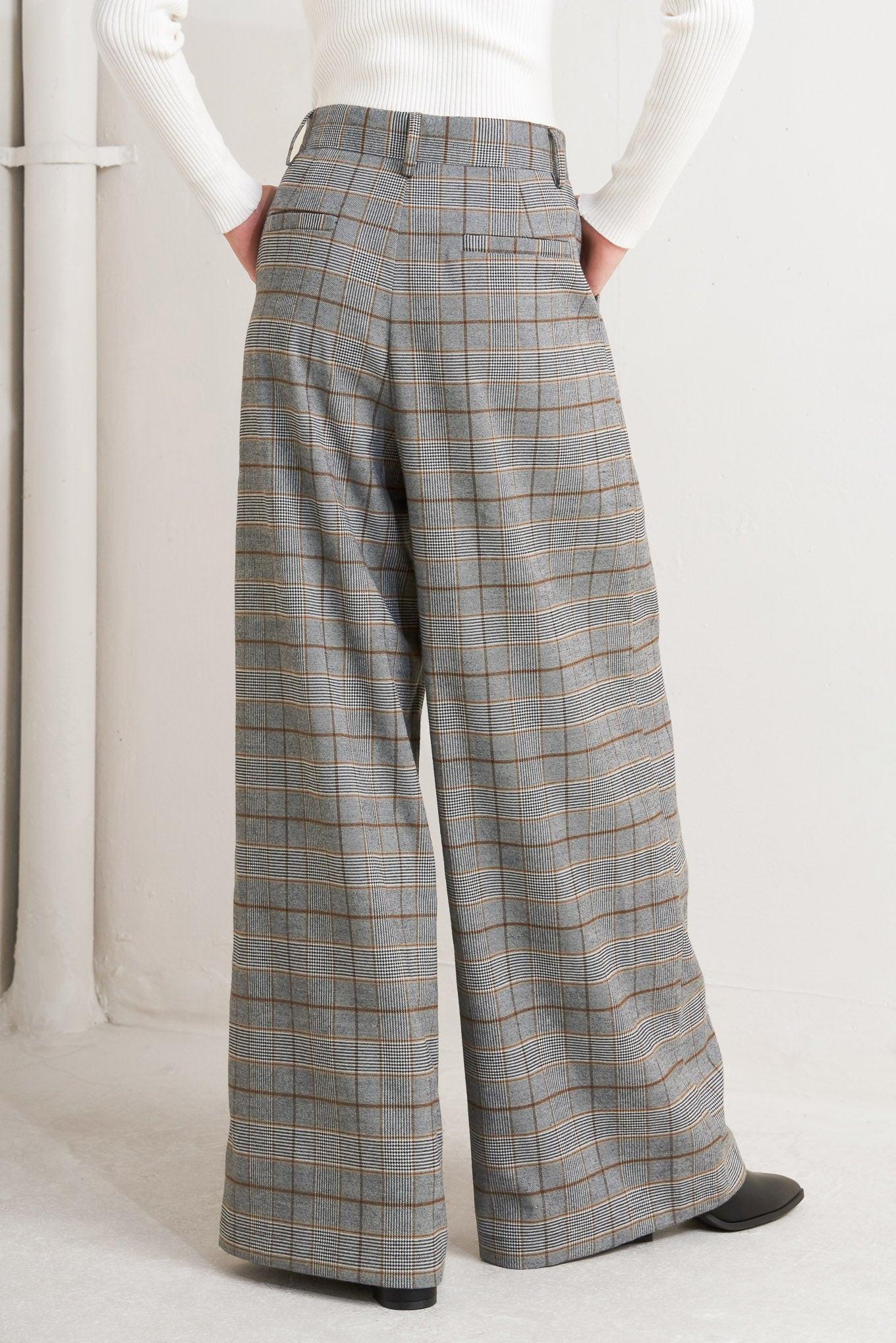 NEW AGE WOVEN PLAID PANTS - Glamourous Grace