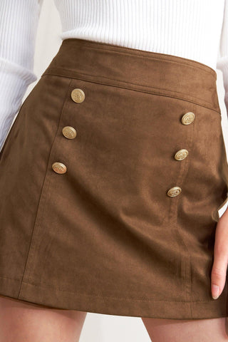 HERITAGE UTILITY FAUX SUEDE SKORT - Glamourous Grace