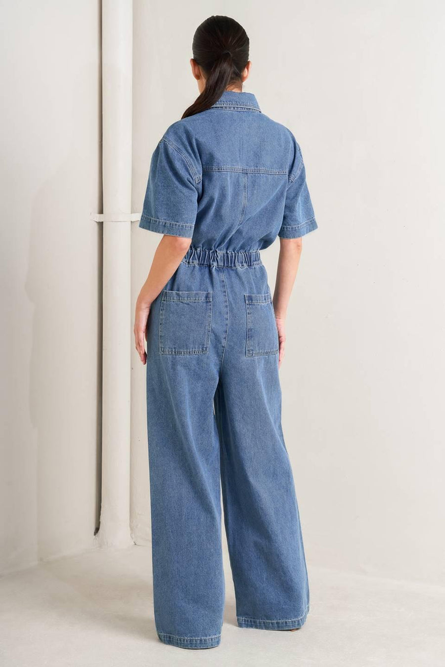 RELAX UTILITY DENIM JUMPSUIT - Glamourous Grace