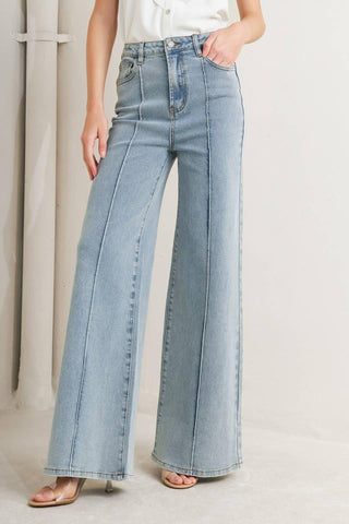 MODERN NEUTRAL DENIM PANTS - Glamourous Grace
