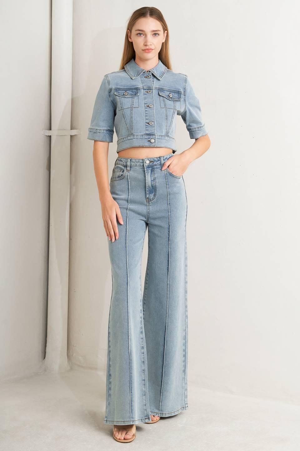 MODERN NEUTRAL DENIM PANTS - Glamourous Grace