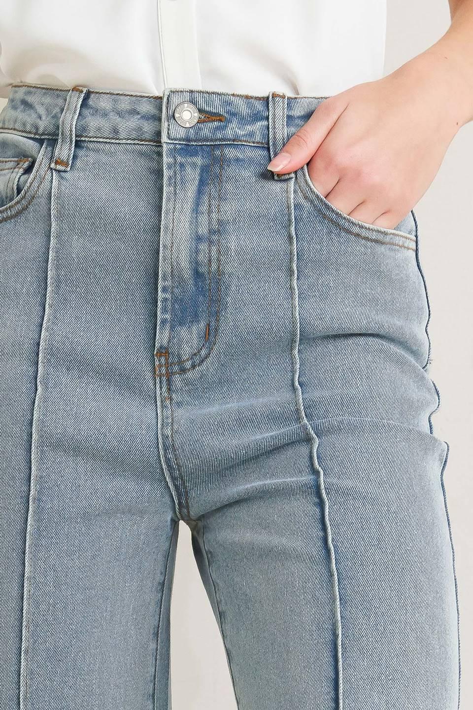 MODERN NEUTRAL DENIM PANTS - Glamourous Grace