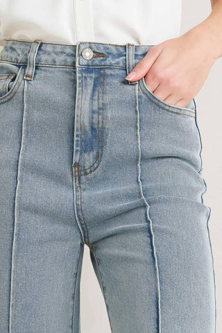 MODERN NEUTRAL DENIM PANTS - Glamourous Grace
