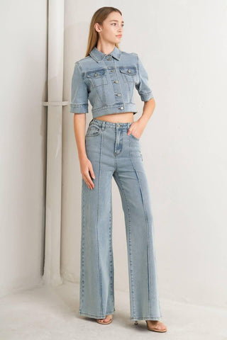 MODERN NEUTRAL DENIM PANTS - Glamourous Grace