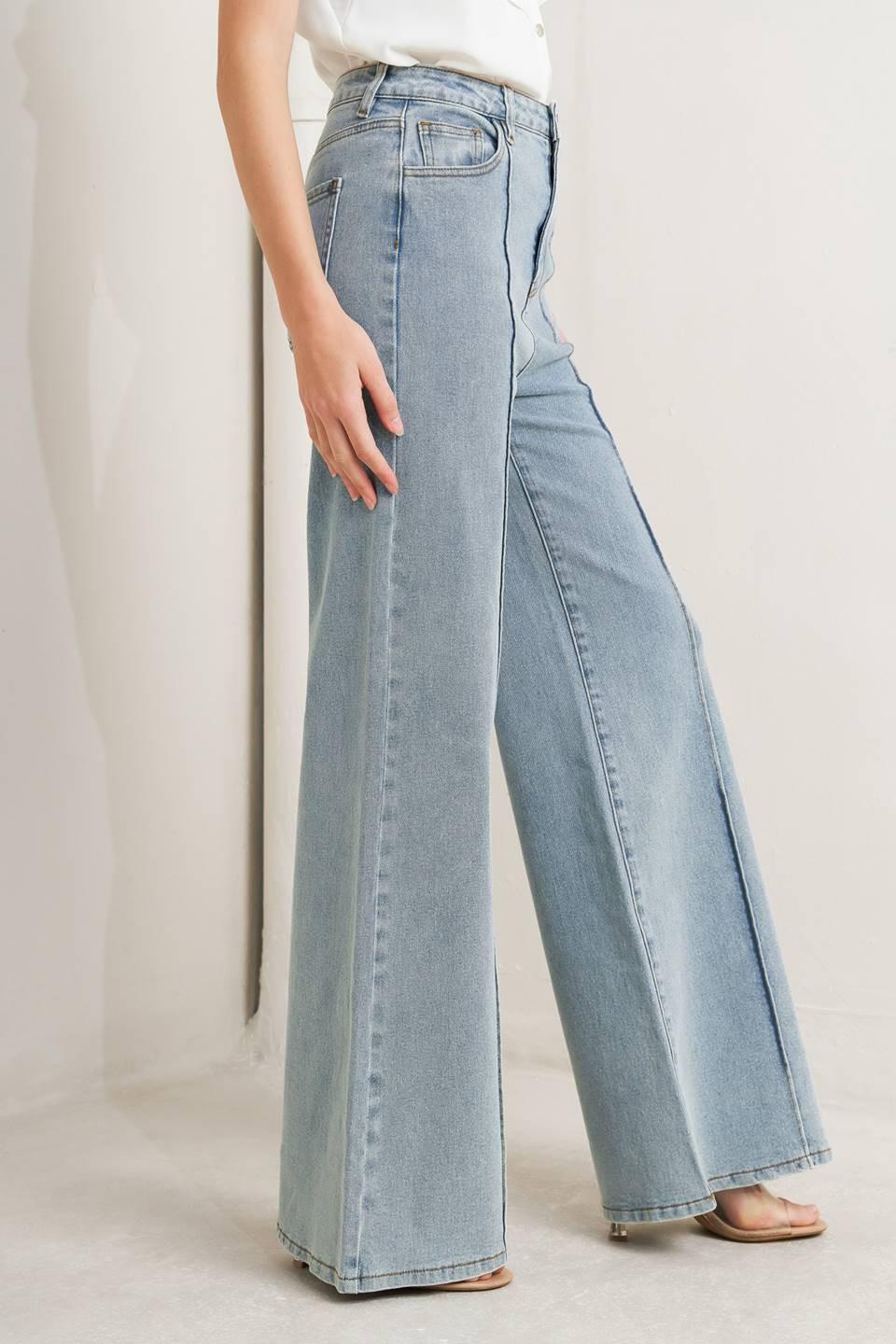MODERN NEUTRAL DENIM PANTS - Glamourous Grace