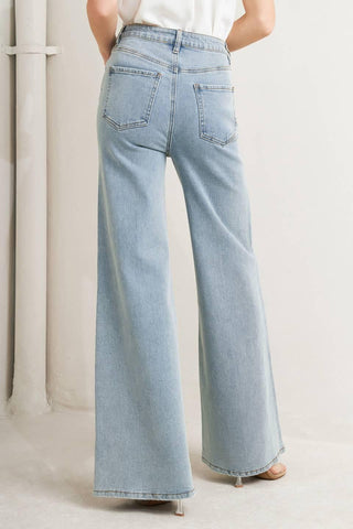 MODERN NEUTRAL DENIM PANTS - Glamourous Grace