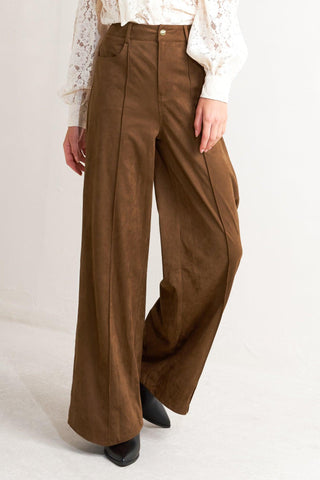 MIDNIGHT MESA STYLE FAUX SUEDE PANTS - Glamourous Grace