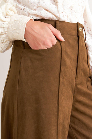 MIDNIGHT MESA STYLE FAUX SUEDE PANTS - Glamourous Grace