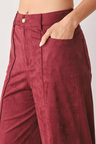 MIDNIGHT MESA STYLE FAUX SUEDE PANTS - Glamourous Grace