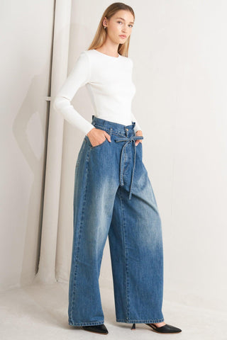 EVERYDAY CINCH DENIM PANTS - Glamourous Grace