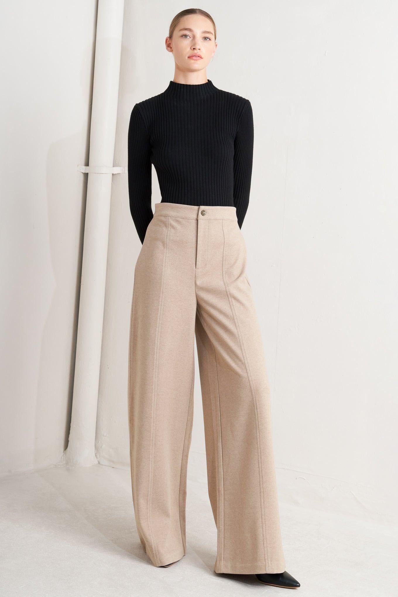 MODERN CORSET MOCHA KNIT PANTS - Glamourous Grace
