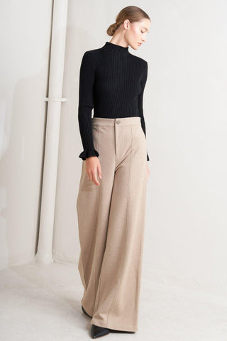 MODERN CORSET MOCHA KNIT PANTS - Glamourous Grace