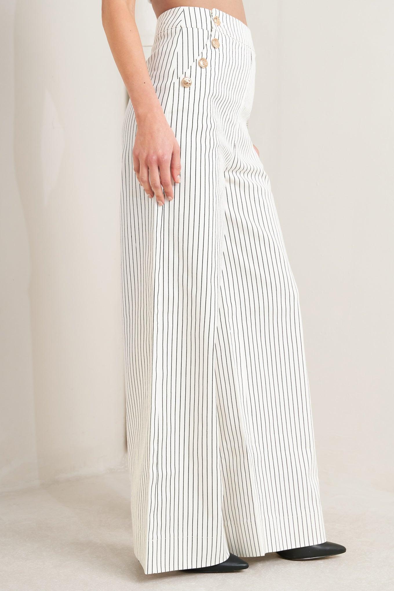 EFFORTLESS FORM STRIPE WOVEN PANTS - Glamourous Grace