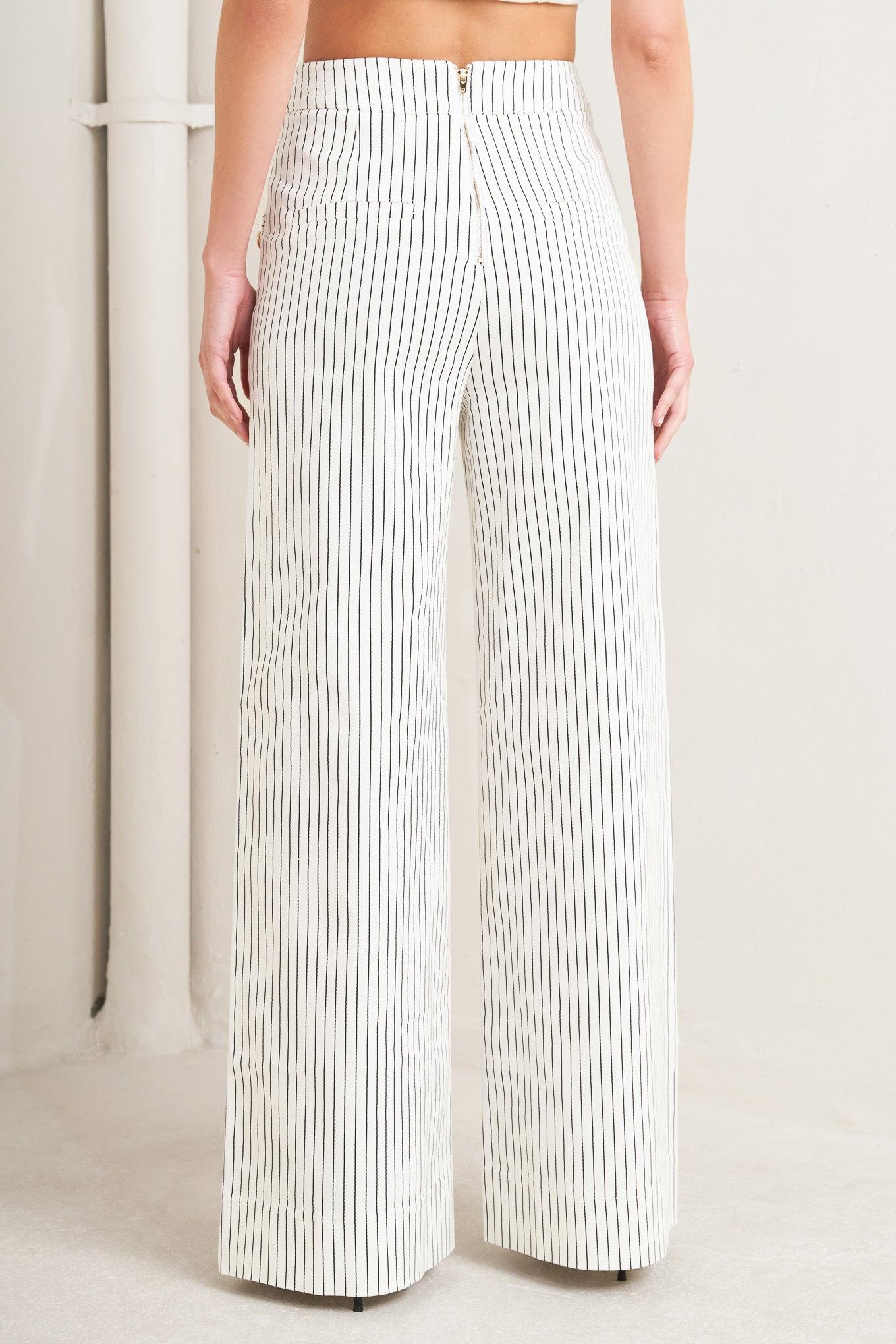 EFFORTLESS FORM STRIPE WOVEN PANTS - Glamourous Grace