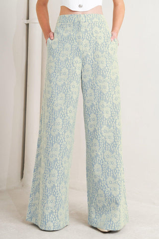 EASY ELEGANCE WOVEN LACE PANTS - Glamourous Grace