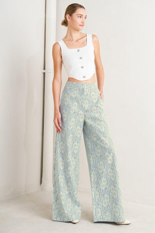 EASY ELEGANCE WOVEN LACE PANTS - Glamourous Grace