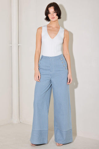 PINSTRIPE PRESTIGE WOVEN PANTS - Glamourous Grace