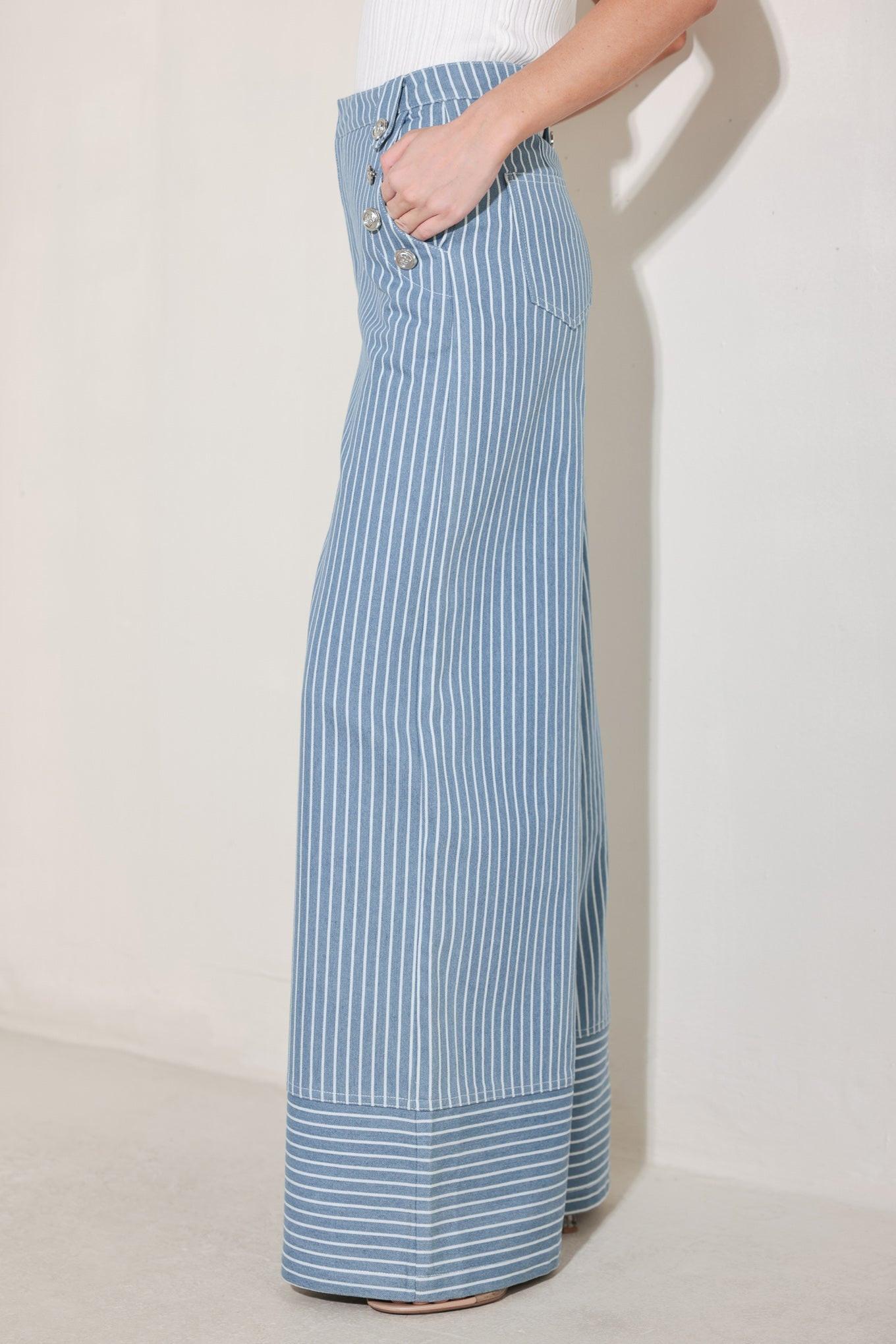 PINSTRIPE PRESTIGE WOVEN PANTS - Glamourous Grace