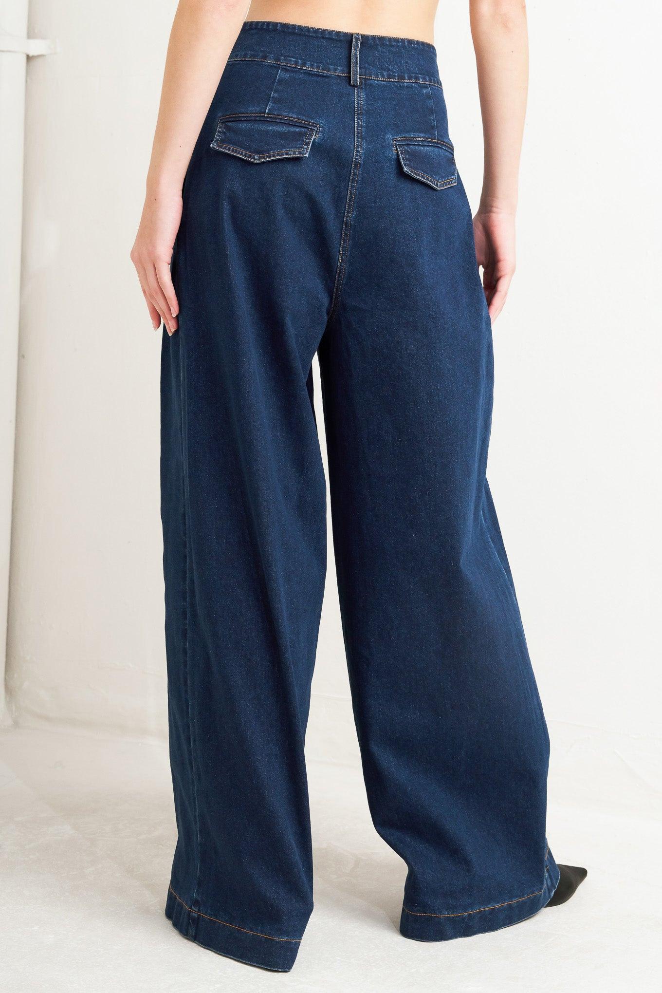 QUIET LUXE DENIM PANTS - Glamourous Grace