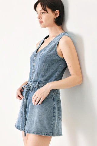 RELAXED CHIC DENIM ROMPER - Glamourous Grace