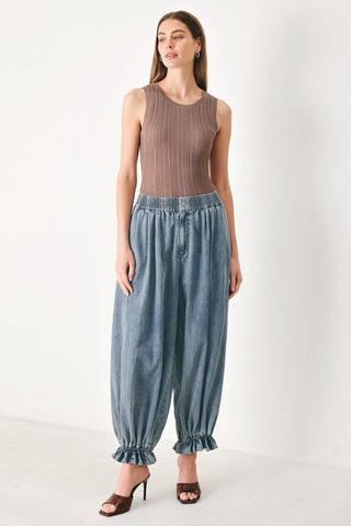 EASY VOLUME DENIM GENIE PANTS - Glamourous Grace