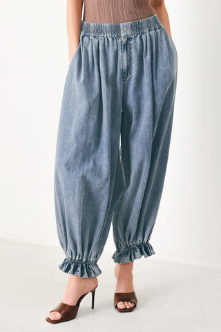 EASY VOLUME DENIM GENIE PANTS - Glamourous Grace