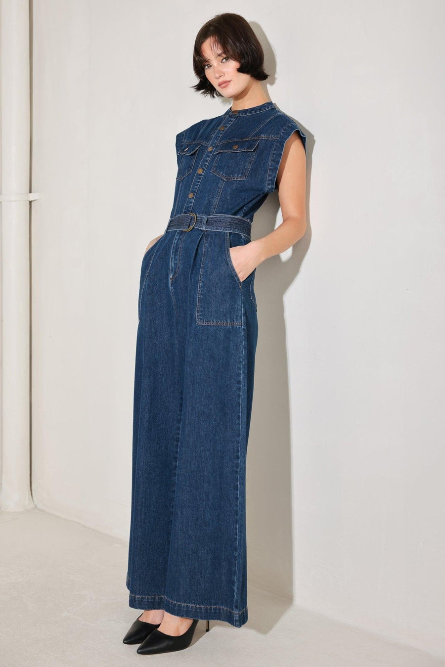 TRUE BLUE LOVE DENIM JUMPSUIT - Glamourous Grace