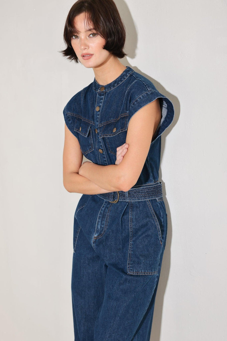 TRUE BLUE LOVE DENIM JUMPSUIT - Glamourous Grace
