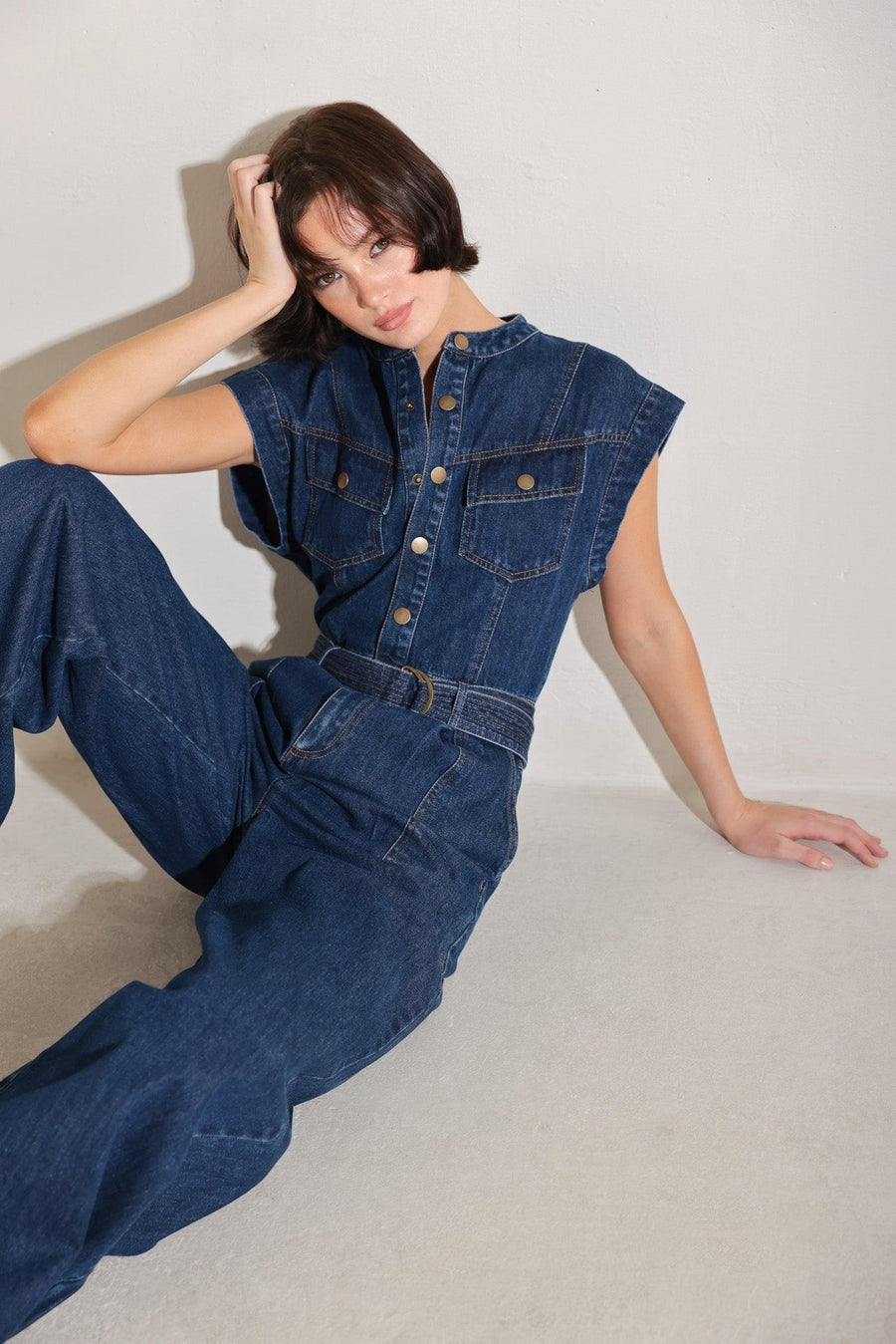 TRUE BLUE LOVE DENIM JUMPSUIT - Glamourous Grace
