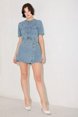 STREET MUSE DENIM SKORT - Glamourous Grace
