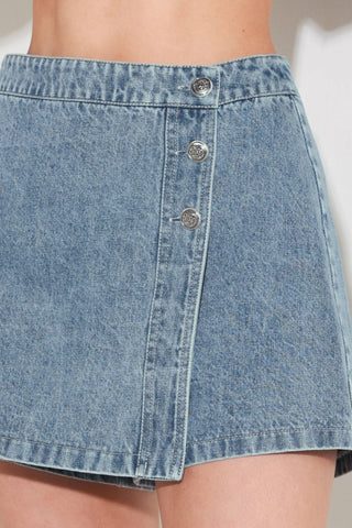 STREET MUSE DENIM SKORT - Glamourous Grace