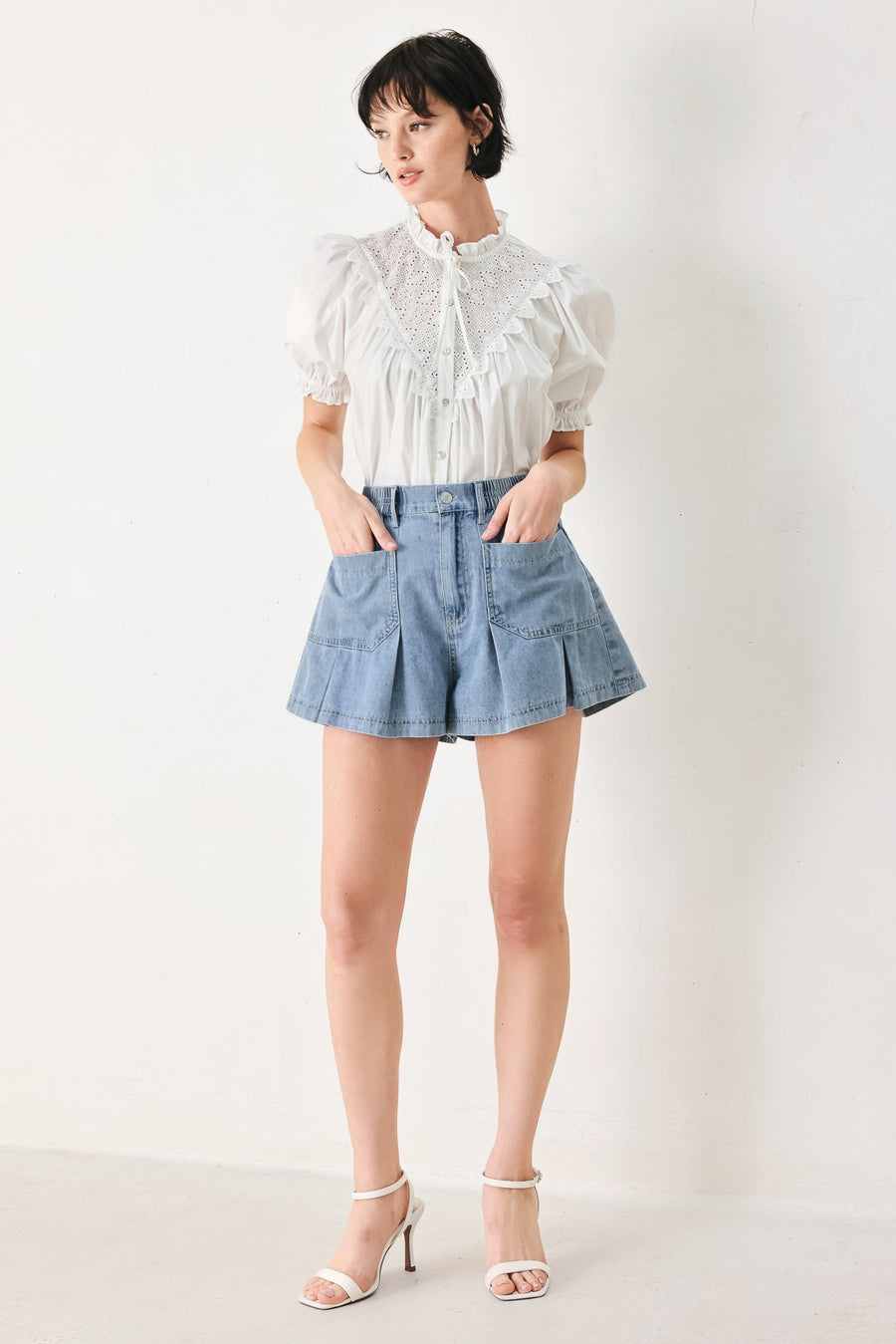 GIRL NEXT DOOR DENIM SHORT - Glamourous Grace